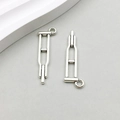 Macro view of vintage silver stethoscope charms showing realistic metallic textures - Medical Crutch (12148) / 10*32mm