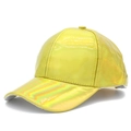 Cappellino da baseball olografico giallo in vernice con finitura metallica arcobaleno - Taglia unica / Giallo