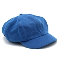 Gorra clásica de mezclilla azul con costuras de paneles y visera corta y rígida - Talla única / Azul oscuro