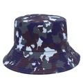 Cappello da pescatore mimetico unisex con tesa rinforzata e motivo viola-grigio per il sole - Taglia unica / Mimetico Viola
