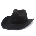 Cappello da cowboy nero in rete con tesa curva e stile western traspirante - Nero