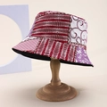 Vintage βαμβακερό καπέλο bucket με σχέδιο patchwork σε κόκκινο και μωβ χρώμα - Ένα μέγεθος / Κόκκινο Μοβ Ροζ Λευκό Patchwork