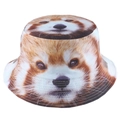 Bob amusant avec imprimé panda roux et motif animalier intégral pour protection solaire en plein air - Motif Petit Panda (No. 7 Mignon)
