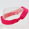Detailansicht des pinkfarbenen Ripsband-Haarreifs mit seitlicher Schleifen-Verzierung - Leuchtend Rosa (6#)