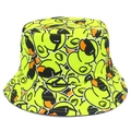 Chapeau bob jaune fluo avec motif de canard intégral et design réversible pour homme - Canard Cool Lunettes de Soleil Vert Nyon (4#)