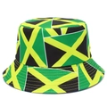 Cappello da pescatore con motivo bandiera giamaicana verde giallo nero per unisex - Taglia unica / Stile Multicolore Bandiera Giamaicana (BS592)