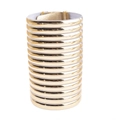 Exaggerated golden multi-layer arm cuff bracelet with adjustable velcro closure - Gold
