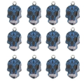 Detailed set of 12 colorful skull alloy pendants with floral patterns for DIY jewelry - Skull Pattern (13) / 10 Pieces Pack / Colorful