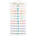 Lot de 12 bracelets Evil Eye réglables en couleurs variées pour bijoux de mode tendance - Style Tissé Mauvais Œil Bleu Clair Multicolore