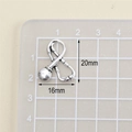 Retro silver stethoscope charm pendant in alloy for DIY jewelry making, 20mm x 16mm size - Stethoscope Shape
