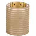Etnische stijl meerlaagse gouden glitter choker ketting met punk metalen druksluiting - Bangle / Goud