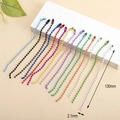 Set of colorful 2.1mm bead chains in 130mm length for DIY tags and jewelry projects - Multicolor