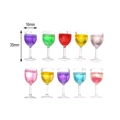Set of 10 colorful miniature resin wine glass charms for dollhouse decoration and jewelry - Mixed Colors