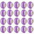 Set van 20 paarse hars kralen met groot gat en metalen kern voor DIY sieraden maken - Gepolariseerd Model / Set van 20 Stuks / Paars