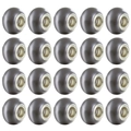 Set van 20 matgrijze harskralen met zilveren metalen kern voor DIY-armbanden - Matte Gezandstraalde Stijl / Set van 20 Stuks / Zwart