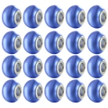 Koningsblauw matte kralen met zilveren metalen kern voor DIY-armbanden en kettingen - Matte Metaaltextuur Stijl / Set van 20 Stuks / Donkerblauw