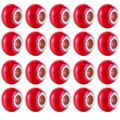 Set van 20 rode hars kralen met groot gat en metaalglans voor DIY sieraden maken - Metaalglans Stijl / Set van 20 Stuks / Rood