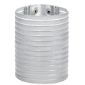 Glinsterende zilveren glitter leren manchetarmband met metallic afwerking en drukknopen - Bangle / Zilver