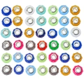 Mix van kleurrijke gefacetteerde harskralen met groot gat voor DIY armbanden en sieraden - Veelzijdige Inkeping Stijl / Set van 20 Stuks / Kleurrijk