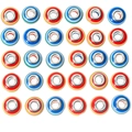 Set van 30 regenboog hars kralen met groot gat voor het maken van DIY sieraden - Regenboog Streep Stijl / Set van 20 Stuks / Kleurrijk