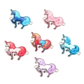 Detail of colorful unicorn alloy enamel connector charms for DIY jewelry and crafts - Mixed Color Unicorn (2) (4765-H0905)