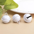 Clochettes blanches brillantes pour décor de Noël et accessoires de collier DIY - Blanc