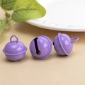 Trois grelots violets brillants avec anneaux pour bricolage et décoration de Noël - Violet