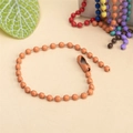 Durable orange bead chain with connector made of colorful eco-friendly painted metal - Orange
