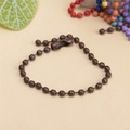 Brown painted metal ball chain for DIY keychains and luggage tags with matching connector - Coffee