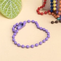 Purple eco-friendly painted metal bead chain with connector for DIY keychains and tags - Purple