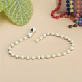 Creamy white metal ball chain with connector for DIY crafts and jewelry making - Light Yellow