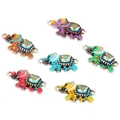 Colorful elephant enamel charms with mandala patterns for DIY bracelet making - Mixed Color Elephant (4765-H0605)
