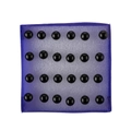 Juego de 24 pendientes de bola negros pulidos dispuestos en una matriz de 4x6 piezas - Pendientes de Botón Perla Negra 6mm