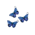Nahaufnahme von blau-violetten Emaille-Schmetterlingsanhängern für DIY-Schmuck - Emaille Schmetterling (BC0105)
