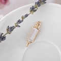 Miniature gold syringe pendant with white enamel for DIY jewelry and necklaces - White Small Syringe Style