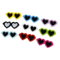 Ciondoli mini occhiali da sole a cuore in resina colorata per decorazioni DIY creative - Accessori per Occhiali da Sole / Colori Misti