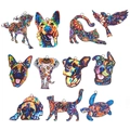 Buntes böhmisches Tieranhänger-Set mit Mandala-Mustern für DIY-Schmuckherstellung - Gemischtes Muster-Set (AL0302)