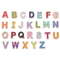 Set aus 26 bunten Emaille-Alphabet-Anhängern mit Goldmetallrand für DIY-Schmuck - Buchstabe R Stil