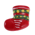 Macro shot of red Christmas stocking resin charm accessory for DIY crafts and decorations - Green Pattern Sock Christmas Series Resin Patch