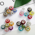 Macro display of assorted glass beads with large metal holes for DIY jewelry - Mixed Color Crystal and Murano Glass Large Hole Beads (4 Styles Mixed)