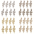 DIY snake alloy charms in vintage silver, bronze, and gold for jewelry making set - Multicolor