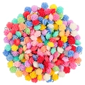 Colorful resin rose charms with metal loops for DIY kids jewelry making crafts - 50 Pieces / Multicolor
