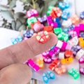 Colorful butterfly polymer clay beads for DIY jewelry making handmade accessories - Mixed Butterflies (PZ210303808) / 50 Pieces/Pack (1cm)