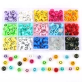 Kit de bricolage avec perles souriantes colorées de 9mm dans une boîte de 15 compartiments - 15 Grilles (300 Pièces) / 9-10mm / Coloré