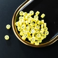 Perles emoji jaunes en pâte polymère avec motif smiley pour créations de bijoux DIY - Visage Souriant Jaune (PZ210303814) / 50 Pièces/Paquet (1cm)