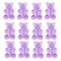Pack of 12 translucent purple resin gummy bear charms for DIY jewelry making - 10 Pieces Pack / Purple