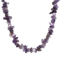 Macro detail of natural crushed purple amethyst stones on a Hawaiian style necklace - Amethyst Style (Color 2)