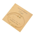 Bracciale Morse dorato con messaggio I Can su carta regalo per coppie - Tema Posso