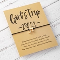 Minimalistisches Musiknoten-Charm-Armband auf Kraftpapier-Karte mit Wunschgedicht-Design - Schwarz