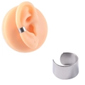 Silberner Edelstahl-Ohrklemme für Ohren ohne Piercing mit verstellbarer U-Form-Design - U-Form Ear Cuff (Style-2)